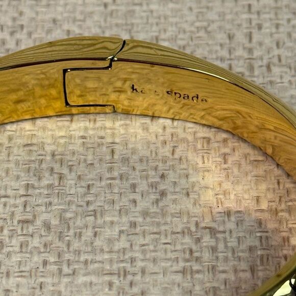 Kate Spade Gold Open Cuff Hinged Bracelet - Picture 3 of 5